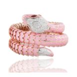 18KT ALEXIS NY 'SNAKE' WRAP BRACELET WATCH