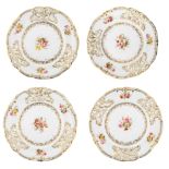 CIRCA 1870 FOUR DAVENPORT PORCELAIN PLATES