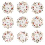 CIRCA 1825 NINE & R DANIEL PORCELAIN LUNCHEON PLATES