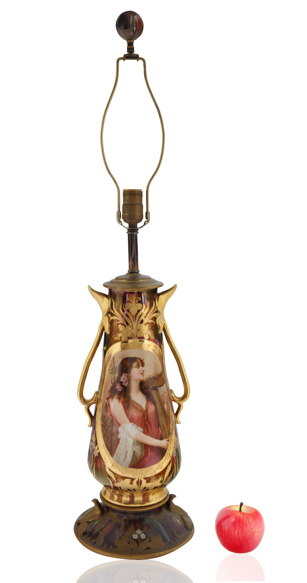 ROYAL VIENNA PORCELAIN VASE CONVERTED LAMP - Image 5 of 5