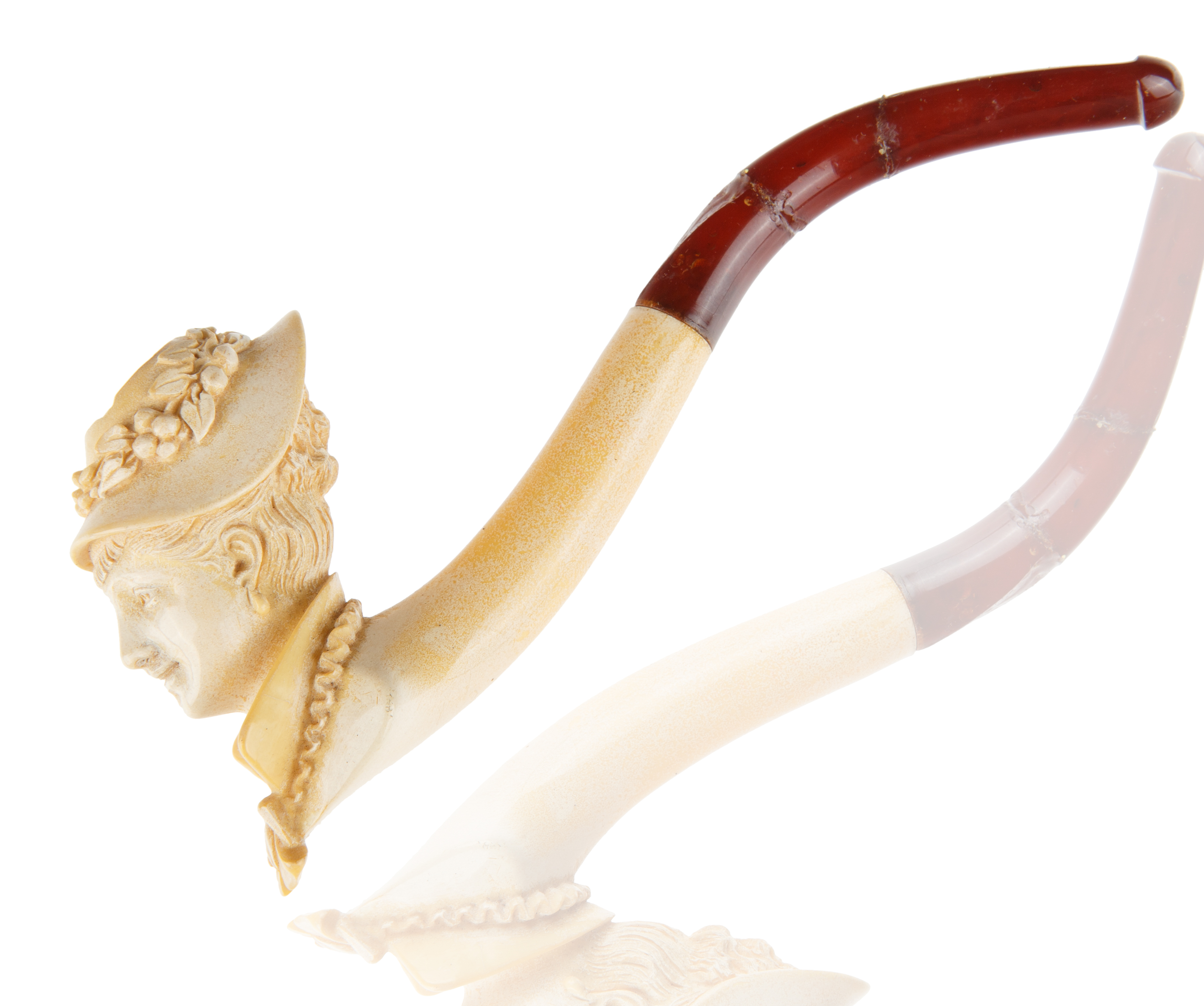 FRENCH MEERSCHAUM FIGURAL PIPE