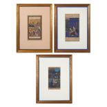 GROUP OF THREE 19TH CENTURY INDIAN MINIATURES