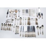 A STERLING WALLACE ONE-HUNDRED AND ONE SILVER SERVICE SET ALONG WITH A NINE-PIECE ANTIQUE ITALIAN TA