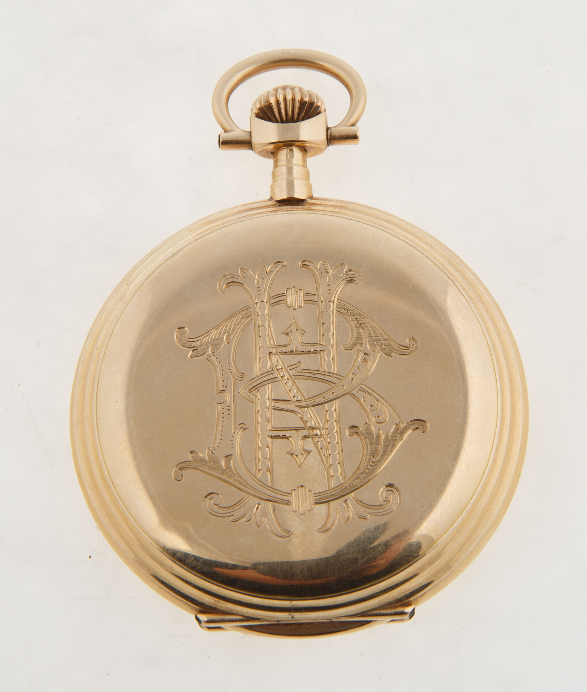 GOLD MONOGRAMMED ZENITH POCKET WATCH - Bild 2 aus 6