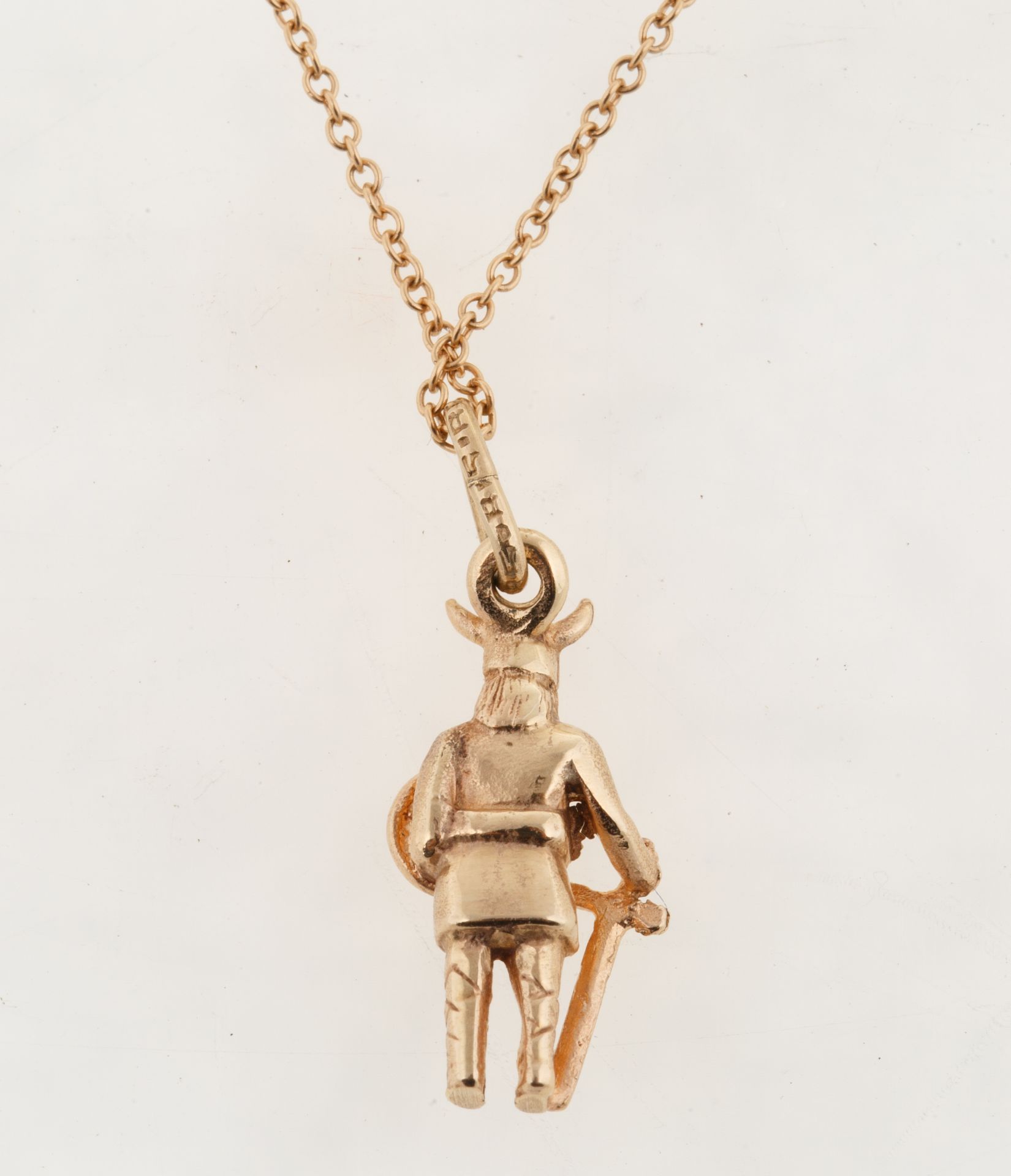 ROSE GOLD 'VIKING' PENDANT WITH 18K TIFFANY GOLD CHAIN - Image 4 of 5