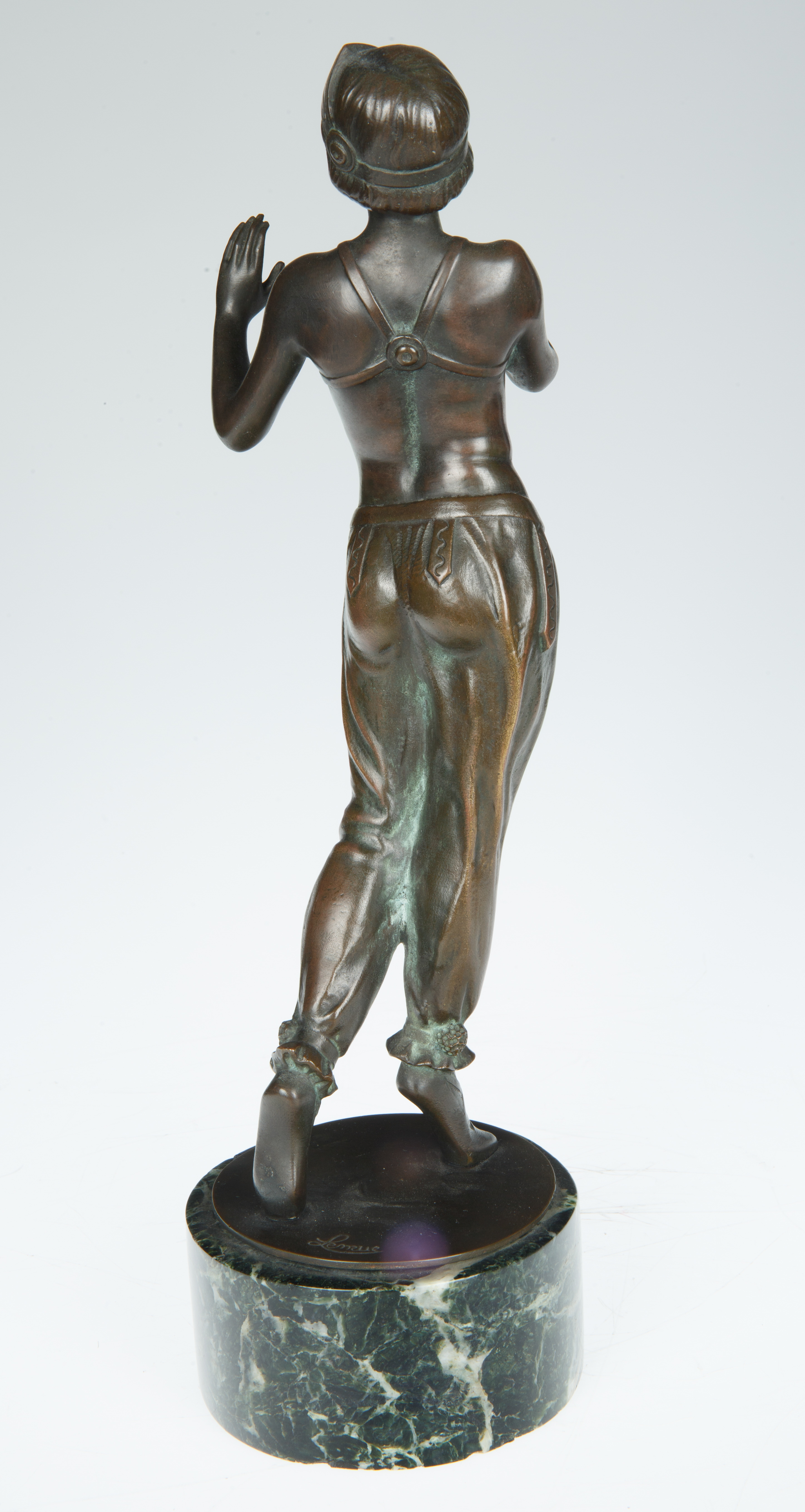 A BRONZE FIGURE BY LENRUE (FRENCH 20TH CENTURY) - Image 2 of 4