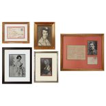 [PUCCINI, PONS] GROUP OF FIVE SIGNED PIECES OF OPERA MEMORABILIA