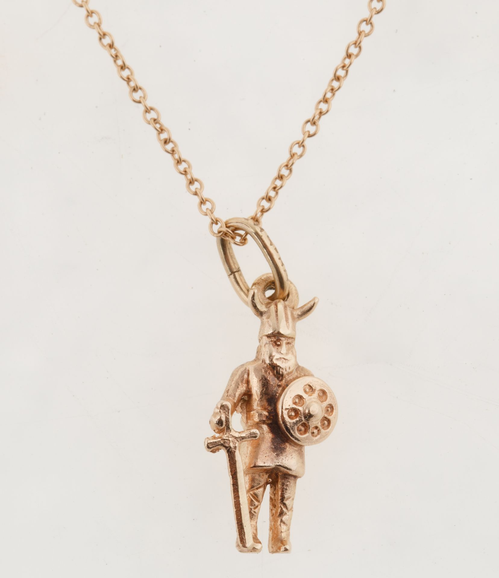 ROSE GOLD 'VIKING' PENDANT WITH 18K TIFFANY GOLD CHAIN - Image 3 of 5