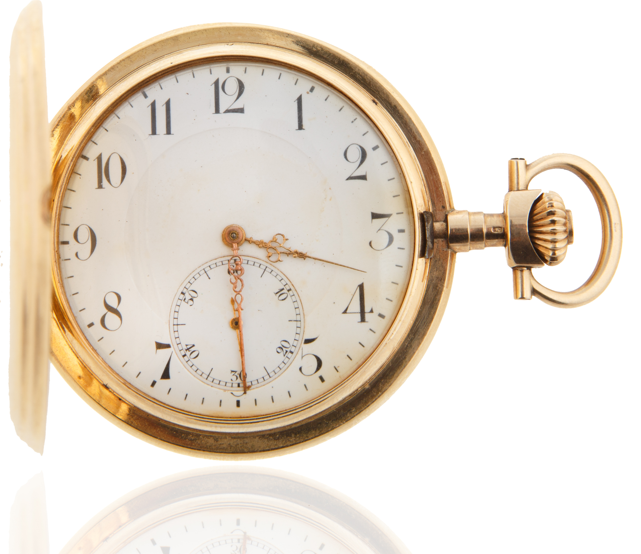 GOLD MONOGRAMMED ZENITH POCKET WATCH