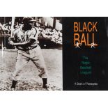 [ERNST BURKE, AL BURROWS, HOWARD GOULD AND ROBERT SCOTT] SIGNED BLACK BALL: THE NEGRO BASEBALL LEAGU