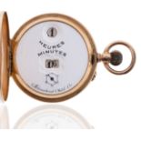 1880-1900 IWC PALLWEBER WHITE DIAL GOLD POCKET WATCH