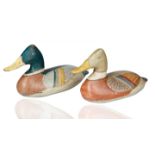 A PAIR OF PAINTED MALLARD DUCK DECOYS BY WILLIAM HAVERIN (AMERICAN 1860-1951), CHARLESTOWN, MARYLAND