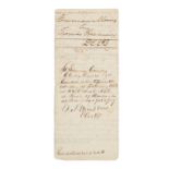 [FOUNDING FATHER GOUVERNEUR MORRIS] SIGNED AND PRINTED DOCUMENT