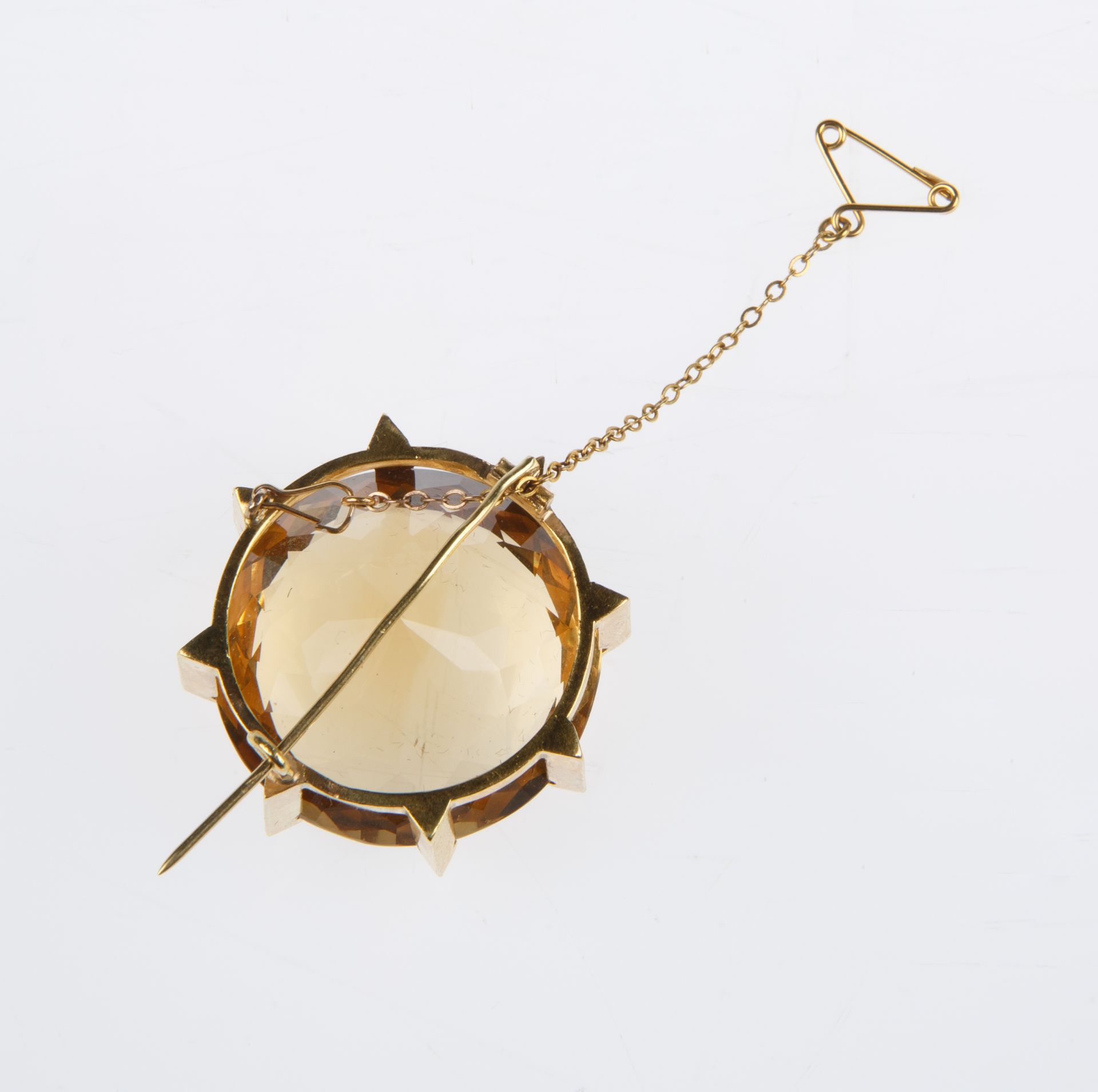 LARGE ART DECO CITRINE BROOCH - Image 2 of 3