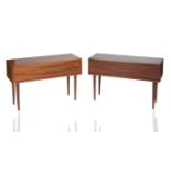 A PAIR OF MID-CENTURY ROSEWOOD SIDE TABLES, DESIGNED BY ARNE VODDER (DANISH 1926-2009), RETAILED BY