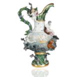 MONUMENTAL MEISSEN PORCELAIN EWER EMBLEMATIC OF WATER, LATE 19TH CENTURY, MODELLED AFTER J.J. KANDL