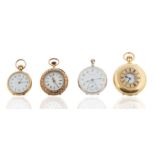 FOUR ASSORTED SMALL POCKET WATCHES
