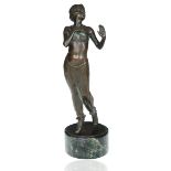 A BRONZE FIGURE BY LENRUE (FRENCH 20TH CENTURY)