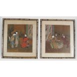 PAIR OF CHINESE QING PERIOD PAINTINGS