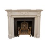 LARGE NEOCLASSICAL MARBLE CHIMNEY PIECE