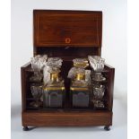 REGENCY ROSEWOOD AND INLAID DECANTER BOX