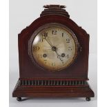 EDWARDIAN MAHOGANY AND INLAID CASED BRACKET CLOCK