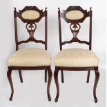 SET OF 4 EDWARDIAN MAHOGANY CHAIRS