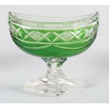 19TH-CENTURY IRISH GREEN CUT GLASS BOWL