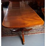 LARGE REGENCY STYLE MAHOGANY DINING TABLE