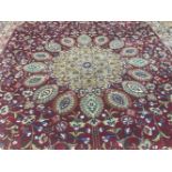 LARGE SILK AND FINE KURK WOOL RUG