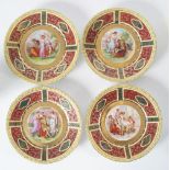 SET OF 4 VIENNA PORCELAIN PLATES