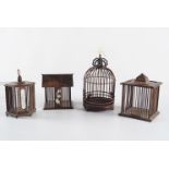 GROUP OF 4 CHINESE MINIATURE BIRD CAGES