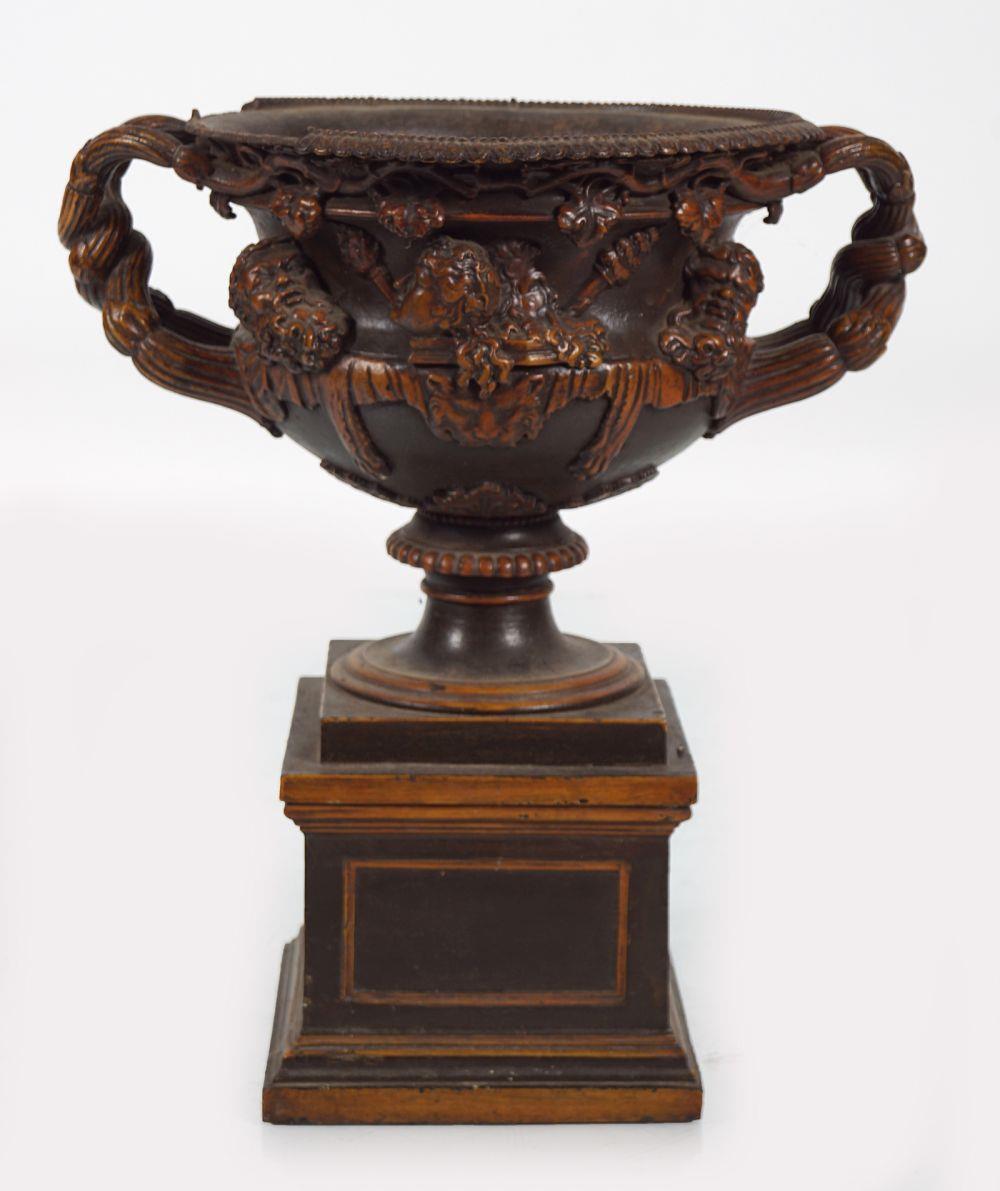 19TH-CENTURY CAST IRON WARWICK URN