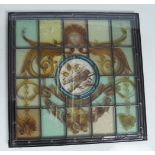 LEADED AND STAINED GLASS PANEL