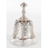 SILVER AND CRYSTAL DINNER BELL