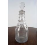 18TH-CENTURY IRISH CUT GLASS DECANTER