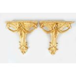 PAIR ROCOCO CARVED GILTWOOD WALL BRACKETS