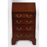 SMALL GEORGE III PERIOD MAHOGANY BUREAU