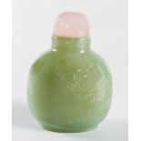 CHINESE QING JADE SNUFF BOTTLE