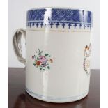 18TH-CENTURY BLUE AND WHITE MUG