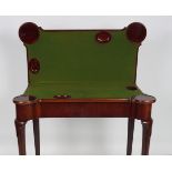 IRISH GEORGE II RED WALNUT GAMES TABLE