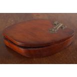 GEORGE III MAHOGANY AND BRASSBOUND JEWELLERY BOX