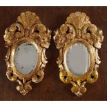 PAIR OF SMALL GILT FRAMED MIRRORS
