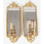 PAIR OF LATE 19TH-CENTURY GILT SCONCE MIRRORS