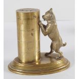 19TH-CENTURY BRASS INK WELL