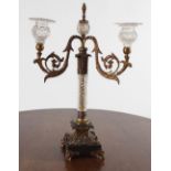 19TH-CENTURY IRISH CRYSTAL AND ORMOLU CANDELABRA