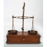 19TH-CENTURY BRASS WEIGHING SCALES