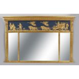 REGENCY GILT FRAMED OVERMANTLE MIRROR