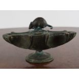 REGENCY BRONZE OIL LAMP