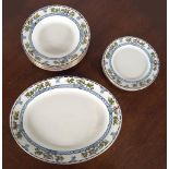 POLYCHROME BLUE PATTERNED DINNER SET